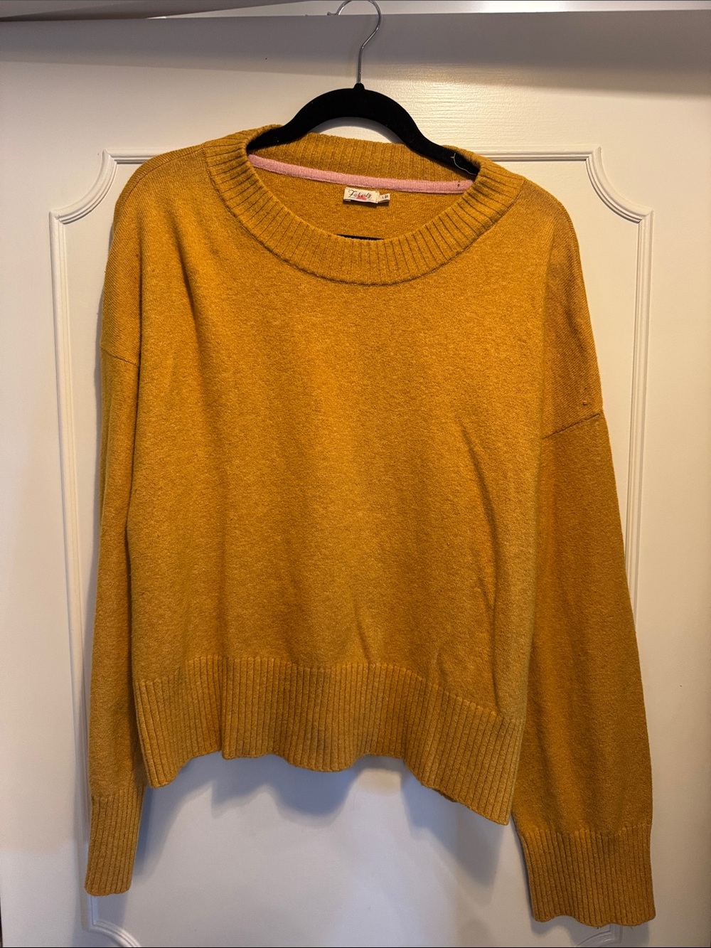 Faherty Mustard Crewneck Sweater - Women